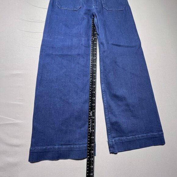 Maeve Anthropologie The Colette Jeans Womens 25P Blue High Rise Wide Leg Cropped - Picture 13 of 15